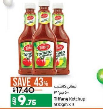 Lulu Hypermarket Tiffany ketchup 500gm x 3 offer