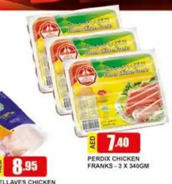 Safeer Market Perdix Chicken Franks 3 x 340gm offer