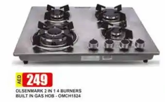 Safeer Market Olsenmark 2 in 1 4 burners built in gas hob- omch1824 offer