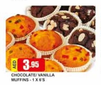 Safeer Market Chocolate/ vanilla muffins - 1 x 6's offer