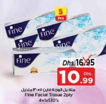 Nesto Fine facial tissue 2ply 4+1x130's offer