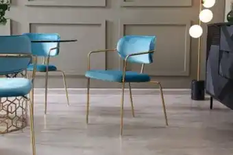 PAN Emirates Pan katana dining chair with armrest - blue offer