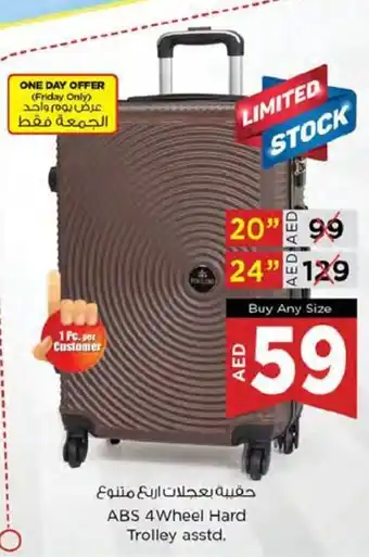 Nesto ABS 4 Wheel Hard Trolley Asstd 20" and 24" offer