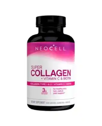 Aster Pharmacy Neocell super collagen + vitamin c & biotin tablets for healthy skin, hair, nails & joints 180's offer