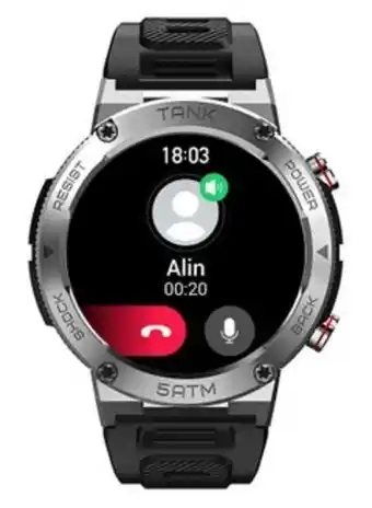 Noon Kospet tank t1 pro bluetooth call (answer/make call) smart watch for men 1.32" 5atm waterproof fitness watch tracker for andr offer
