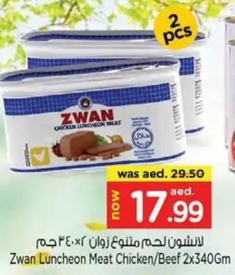Nesto Zwan Luncheon Meat Chicken/Beef 2x340Gm offer