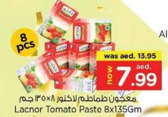 Nesto Lacnor Tomato Paste 8x135Gm offer