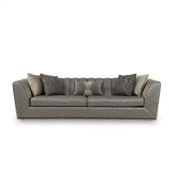 Homes R Us Kate fabric upholstered 3-seater sofa - grey offer