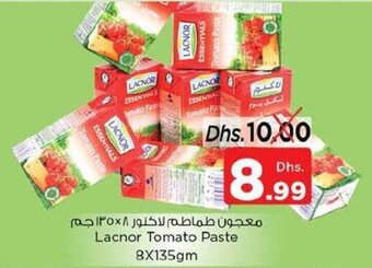 Nesto Lacnor Tomato Paste 8X135gm offer