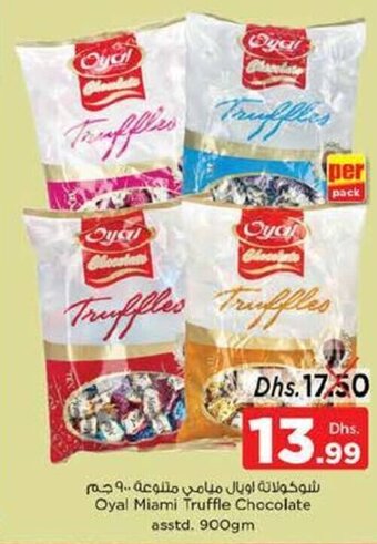 Nesto Oyal Miami Truffle Chocolate asstd. 900gm offer