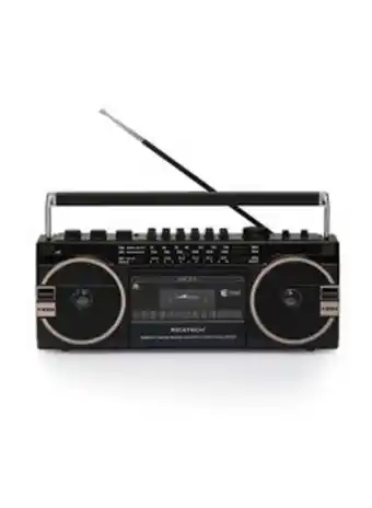 Noon Ricatech pr 1980 ghettoblaster cassette player boombox 3 band radio am fm sw 2x8w xbass speakers voice recorder with recordin offer