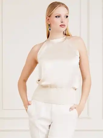 Guess Marciano silk sweater top offer