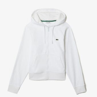 Lacoste Women's lacoste hooded organic fleece zippered sweatshirt offer