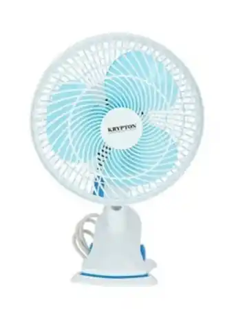 Noon Table fan 2 speed settings with oscillating/rotating and static feature knf6035 white/blue offer