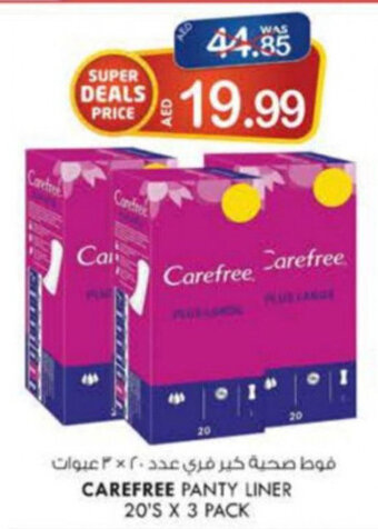 KM Trading Carefree Panty Liner 20's x 3 pack offer