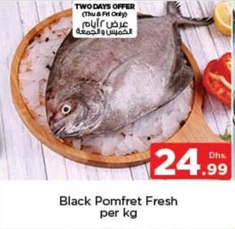 Nesto Black Pomfret Fresh per kg offer