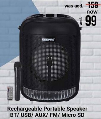 Nesto Rechargeable Portable Speaker BT/USB/AUX/FM/Micro SD offer