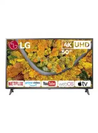 Noon Uhd 4k tv 50 inch up75 series, 4k active hdr webos smart ai thinq 50up7550pvg.fu black offer