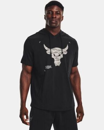 Under Armour Men's project rock terry short sleeve hoodie offer