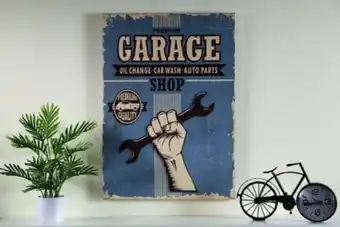 PAN Emirates Pan garage printed canvas blue 50x70cm offer