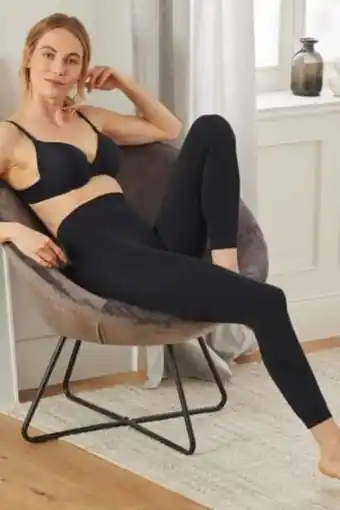 Brands For Less Women plain pull on lined leggings, black offer