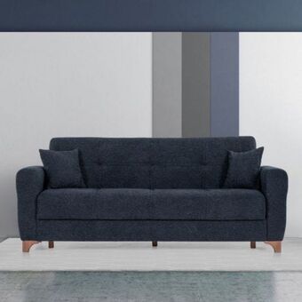 Danube Home Sultan 3 seater fabric sofa bed - navy blue offer