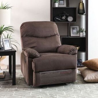 Danube Home V2 benedict 1 seater fabric recliner-chocolate offer