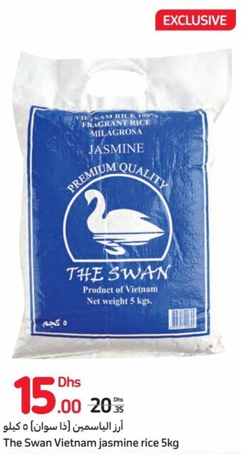Carrefour The Swan Vietnam jasmine rice 5kg offer