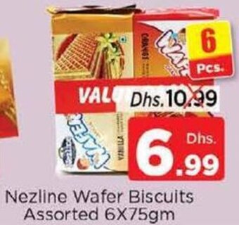 Nesto Nezline Wafer Biscuits Assorted 6x75gm offer