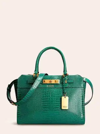 Guess Raffie croc print handbag offer