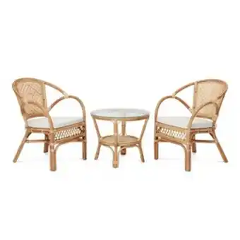 Lulu Hypermarket Maple leaf coffee table with 2 chair natural offer