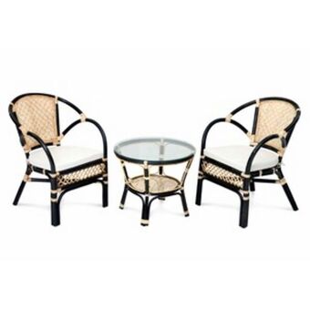 Lulu Hypermarket Maple leaf coffee table with 2 chair rattan offer