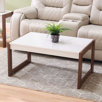 Danube Home Tarsus coffee table - white / walnut offer