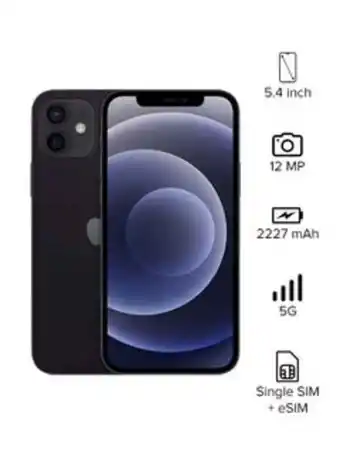 Noon Iphone 12 mini with facetime 64gb black 5g - international specs offer