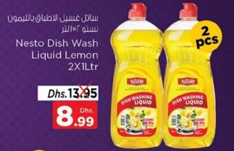 Nesto Nesto Dish Wash Liquid Lemon 2X1Ltr. offer