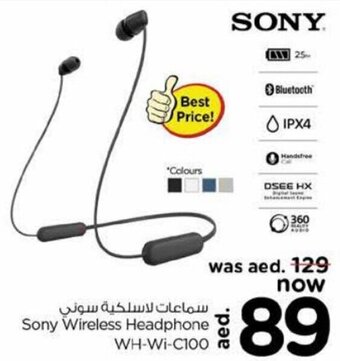 Nesto Sony Wireless Headphone WH-Wi-C100 offer