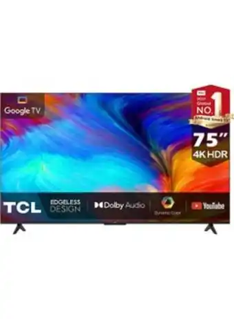 Noon 75 inch 4k uhd smart google tv with built-in chromecast and google assistance, hands-free voice control, dolby audio, hdr10 m offer