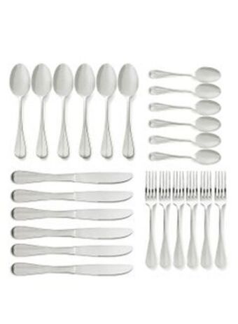 Noon 24 piece cutlery set - made of stainless steel - silverware flatware - spoons and forks set, spoon set - table spoons, tea sp offer