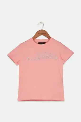 Brands For Less Kids girl short sleeve textured t-shirt, pink offer