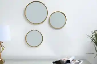 PAN Emirates Pan tripel s/3 wall deco gold d40x4cm offer