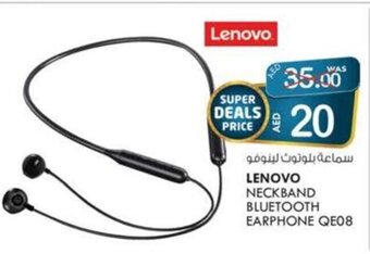 KM Trading Lenovo Neckband Bluetooth Earphone QE08 offer