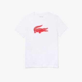 Lacoste Men's lacoste sport 3d print crocodile breathable jersey t-shirt offer