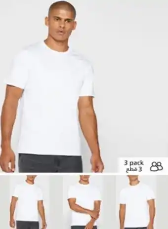 Noon 3 pack crew neck plain t-shirt white offer