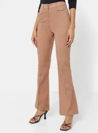 Noon Mid-rise straight leg pants camel offer