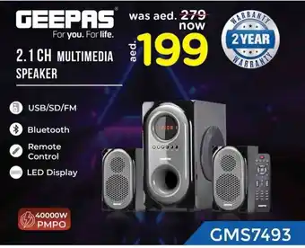 Nesto Geepas 2.1 CH Multimedia Speaker offer