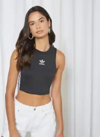 Noon Front logo crop top black/white offer
