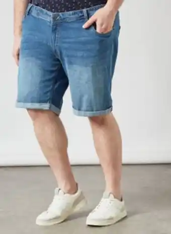 Noon Plus size roll up hem shorts blue offer