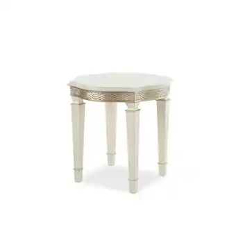 Homes R Us Jensen engineered wood end table - cream offer