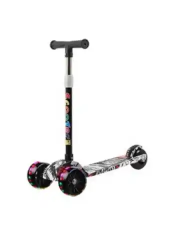Noon Tri flash wheel graffiti foldable and adjustable kids scooter 55x58x25cm offer