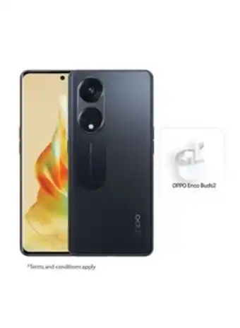Noon Reno 8t dual sim midnight black 8gb ram 256gb 5g with oppo enco buds 2 - middle east version offer